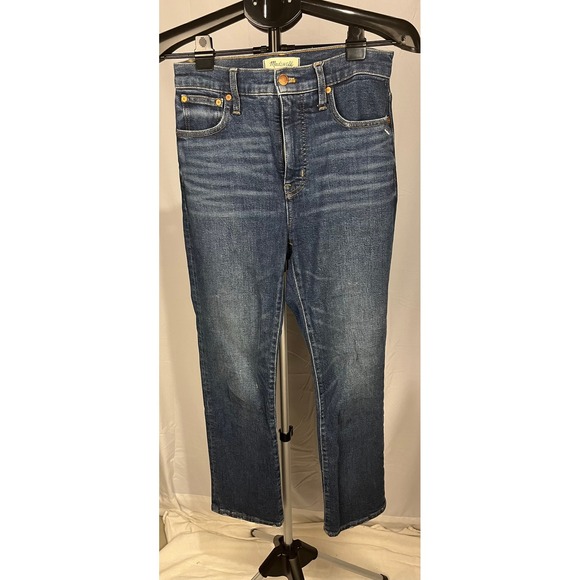 Madewell Slim Demi Boot Jeans Medium Wash High Rise Size 26 - Picture 1 of 4